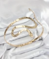 Shoecide Pirinç Yılan Model Gold Renk Kadın Pazu Bileklik