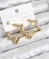 Shoecide Pirinç Yıldız Model Gold Renk Kadın Küpe
