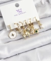 Shoecide Pirinç Zirkon Taşlı Kelebek Ve Yıldız Model Gold Renk 3lü Çift Kadın Küpe