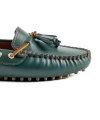 Shoecide Samos Kadın Yeşil Hakiki Deri Loafer Ayakkabı