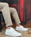 Shoecide Sb0003 Bağcıklı Klasik Beyaz Kalın Taban Casual Erkek Ayakkabı