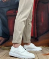 Shoecide Sb0003 Bağcıklı Klasik Beyaz Kalın Taban Casual Erkek Ayakkabı