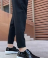 Shoecide Sb0003 Bağcıklı Klasik  Siyah Rugan Yüksek Taban Casual Erkek Ayakkabı
