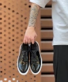 Shoecide Sb0003 Bağcıklı Klasik  Siyah Rugan Yüksek Taban Casual Erkek Ayakkabı
