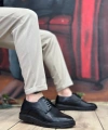 Shoecide Sb0003 Bağcıklı Klasik Siyah Yüksek Siyah Taban Casual Erkek Ayakkabı
