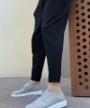 Shoecide Sb0003 Bağcıklı Klasik Spor Gri Renk Keten Yüksek Taban Casual Erkek Ayakkabı