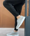 Shoecide Sb0003 Bağcıklı Klasik Spor Gri Renk Keten Yüksek Taban Casual Erkek Ayakkabı
