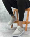 Shoecide Sb0003 Bağcıklı Klasik Spor Keten Beyaz Taban Casual Erkek Ayakkabı