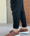 Shoecide Sb0003 Bağcıklı Klasik Taba Beyaz Kalın Taban Casual Erkek Ayakkabı