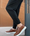 Shoecide Sb0003 Bağcıklı Klasik Taba Beyaz Kalın Taban Casual Erkek Ayakkabı