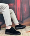 Shoecide Sb0003 Bağcıklı Süet Klasik Siyah Yüksek Taban Casual Erkek Ayakkabı