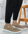 Shoecide Sb0005 Bağcıksız Yüksek Taban Klasik Keten Hardal Püsküllü Erkek Ayakkabı