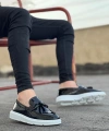 Shoecide Sb0005 Bağcıksız Yüksek Taban Klasik Rugan Kemerli Püsküllü Corcik Erkek Ayakkabı