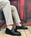 Shoecide Sb0005 Bağcıksız Yüksek Taban Mat Siyah Klasik Püsküllü Corcik Erkek Ayakkabı