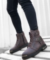 Shoecide Sb0080 Gladyatör Fermuarlı Tokalı Kahverengi Erkek Klasik Spor Klasik Yarım Bilek Bot