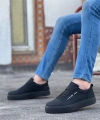 Shoecide Sb0104 Bağcıklı  Nubuk Siyah Spor Klasik Erkek Ayakkabı