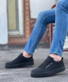 Shoecide Sb0104 Bağcıklı  Nubuk Siyah Spor Klasik Erkek Ayakkabı