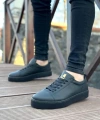 Shoecide Sb0104 Bağcıklı Siyah Cilt  Spor Klasik Erkek Ayakkabı