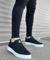 Shoecide Sb0104 Bağcıklı Siyah Cilt  Spor Klasik Erkek Ayakkabı