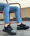 Shoecide Sb0104 Bağcıklı Siyah Ekose Süet Siyah Taban Spor Klasik Erkek Ayakkabı