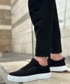 Shoecide Sb0104 Bağcıklı Siyah Süet Beyaz Taban Spor Klasik Erkek Ayakkabı