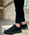 Shoecide Sb0104 Bağcıklı Siyah Süet Spor Klasik Erkek Ayakkabı