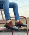 Shoecide Sb0104 Bağcıklı Taba Ekose Süet Siyah Taban Spor Klasik Erkek Ayakkabı