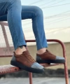 Shoecide Sb0104 Bağcıklı Taba Ekose Süet Siyah Taban Spor Klasik Erkek Ayakkabı