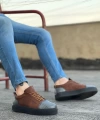 Shoecide Sb0104 Bağcıklı Taba Ekose Süet Siyah Taban Spor Klasik Erkek Ayakkabı