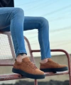 Shoecide Sb0104 Bağcıklı Taba Süet Siyah Taban Spor Klasik Erkek Ayakkabı