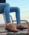 Shoecide Sb0104 Bağcıklı Taba Süet Siyah Taban Spor Klasik Erkek Ayakkabı
