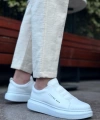 Shoecide Sb0134 Boa Kalın Yüksek Taban Çapraz Bant Beyaz Erkek Ayakkabı