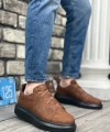 Shoecide Sb0134 Boa Kalın Yüksek Taban Çapraz Bant Taba Siyah Erkek Ayakkabı