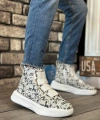 Shoecide Sb0142 Bantlı Erkek Yüksek Taban Gazete Spor Bot