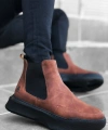 Shoecide Sb0150 Bağcıksız Bantlı Erkek Yüksek Taban Taba Spor Bot