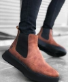 Shoecide Sb0150 Bağcıksız Bantlı Erkek Yüksek Taban Taba Spor Bot