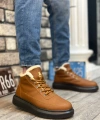 Shoecide Sb0151 İçi Kürklü Bağcıklı Açık Taba Erkek Tarz Spor Bot