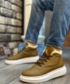 Shoecide Sb0151 İçi Kürklü Bağcıklı Vizon Erkek Tarz Spor Bot