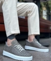 Shoecide Sb0152 Bağcıklı Yüksek Taban Kahve Kırçıllı Erkek Ayakkabı