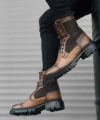 Shoecide Sb0183 İçi Dışı Hakiki Deri Taba Erkek Postal Bot