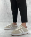 Shoecide Sb0235 Boa İki Çizgili Taş Gri Erkek Günlük Ayakkabı