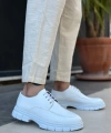 Shoecide Sb0237 Bağcıklı Rugan Klasik Yüksek Taban Beyaz Casual Erkek Ayakkabı