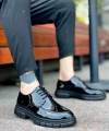 Shoecide Sb0237 Bağcıklı Rugan Klasik Yüksek Taban Casual Erkek Ayakkabı