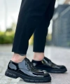 Shoecide Sb0237 Bağcıklı Rugan Klasik Yüksek Taban Casual Erkek Ayakkabı