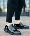 Shoecide Sb0237 Bağcıklı Rugan Klasik Yüksek Taban Casual Erkek Ayakkabı