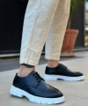 Shoecide Sb0237 Bağcıklı Rugan Klasik Yüksek Taban Cilt Siyah Casual Erkek Ayakkabı
