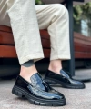 Shoecide Sb0240 Püsküllü Rugan Klasik Yüksek Taban Casual Erkek Ayakkabı