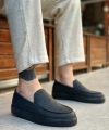 Shoecide Sb0241 Bağcıksız Siyah Taban Cilt Erkek Ayakkabı
