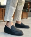 Shoecide Sb0241 Bağcıksız Siyah Taban Cilt Erkek Ayakkabı