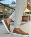 Shoecide Sb0241 Bağcıksız Yüksek Taban Taba Süet Erkek Ayakkabı